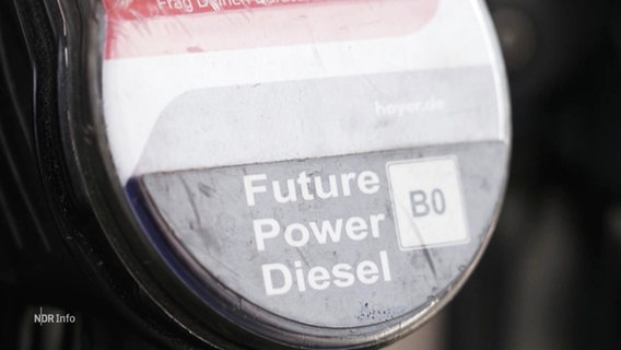 Eine Zapfsäule mit der Aufschrift "Future Power Diesel". © Screenshot 