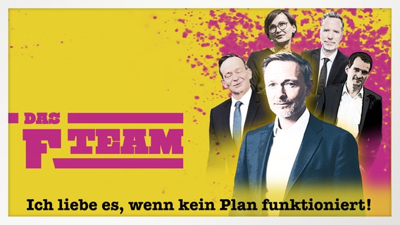 Die ehemaligen FDP-Minister sind das F-Team. (extra 3 vom 21.11.2024 im Ersten) © NDR 