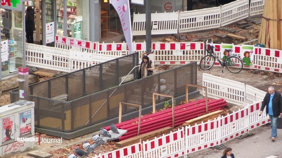 Baustelle auf der Osterstraße. © Screenshot 