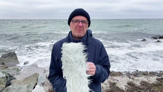 Stefan Kreibohm moderiert das Wetter von der Insel Hiddensee © Screenshot 