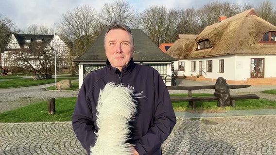 Uwe Ulbrich moderiert das Wetter auf der Insel Hiddensee © Screenshot 