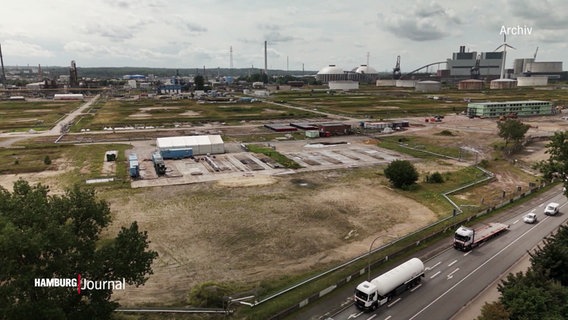 Blick auf ein Gelände im Hamburger Hafen. © Screenshot 