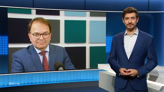 Frank Roselieb vom Institut für Krisenforschung im Gespräch mit Moderator Daniel Anibal Bröckerhoff. © Screenshot 