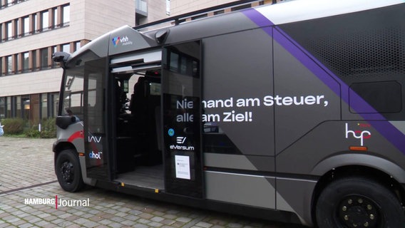 Ein autonom fahrender Bus für die Flotte des HVV. © Screenshot 