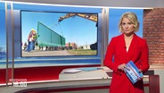 Kathrin Kampmann moderiert die Sendung "Niedersachsen 18.00". © Screenshot 