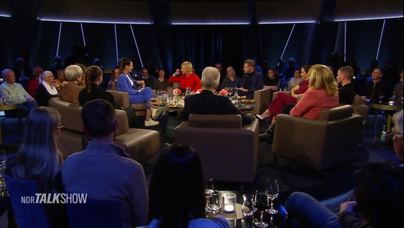 Talkrunde im Studio der NDR Talk Show. © Screenshot 