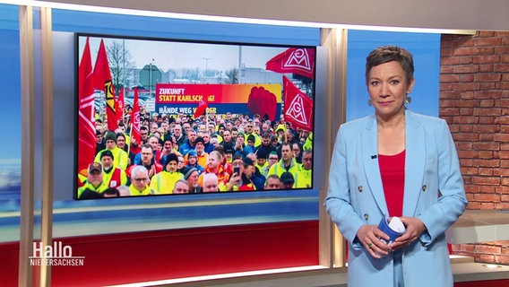 Christina von Saß moderiert Hallo Niedersachsen. © Screenshot 