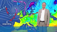 Sven Plöger moderiert das Wetter für Niedersachsen. © Screenshot 