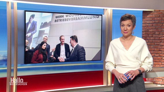 Christina von Saß moderiert Hallo Niedersachsen. © Screenshot 