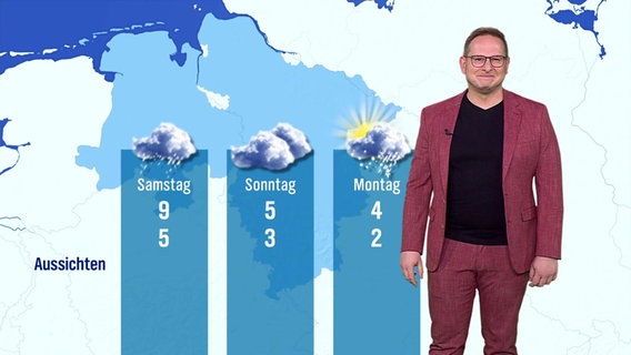 Stefan Laps präsentiert die Wettervorhersage. © Screenshot 