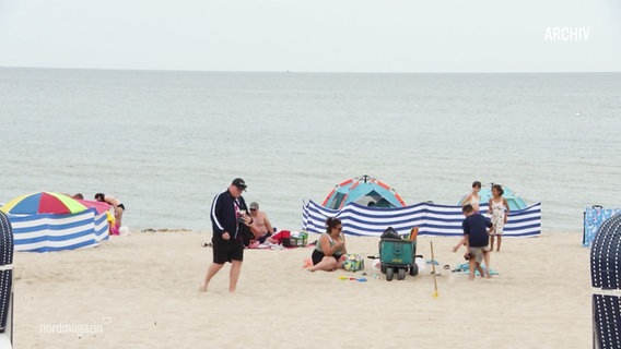 Badegäste am Ostseestrand © Screenshot 