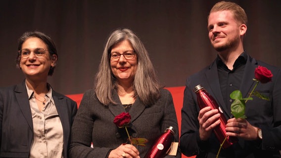 Saskia Esken, Tim Klüssendorf und Nina Schee. © Screenshot 