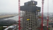 Die Elbtower-Baustelle in der HafenCity. © Screenshot 