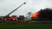 Einsatzkräfte der Feuerwehr bekämpfen ein Feuer. © Screenshot 