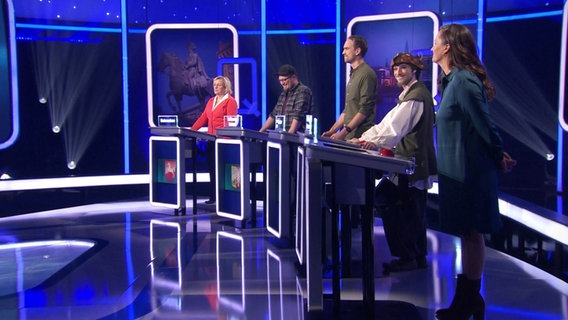 Die Kandidaten der NDR Quizshow. © Screenshot 