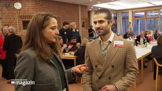 BSW-Vorsitzende in Schleswig-Holstein: Martina Möller und Milad Salami. © Screenshot 