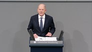 Olaf Scholz stellt die Vertrauensfrage im Bundestag. © Screenshot 