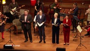 Solist:innen beim Weihnachtsoratorium des Ensemble Resonanz in der Laeiszhalle. © Screenshot 