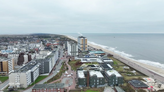 Luftbild von Westerland auf Sylt. © Screenshot 