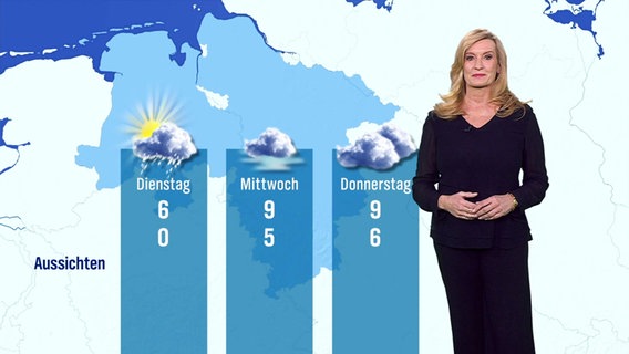 Claudia Kleinert moderiert das Wetter für Niedersachsen. © Screenshot 