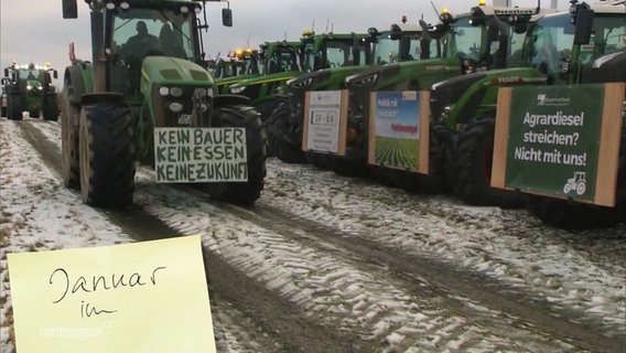 Der Januar in Mecklenburg-Vorpommern war geprägt von den Bauernprotesten. © Screenshot 