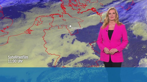 Claudia Kleinert moderiert das Wetter für Niedersachsen. © Screenshot 