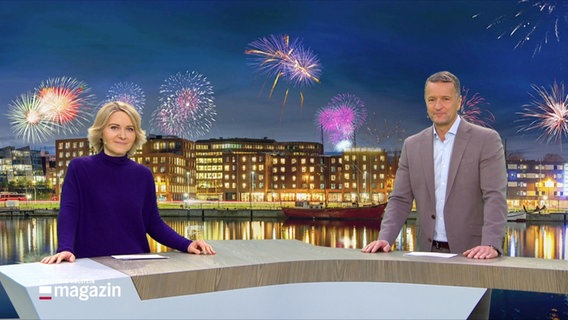 Das Moderationsduo Marie-Luise Bram und Gerrit Derkowski im Studio. © Screenshot 