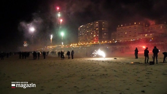 Feuerwerk am Strand. © Screenshot 