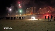 Feuerwerk am Strand. © Screenshot 