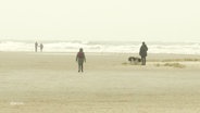 Sturm am Strand von St. Peter-Ording. © Screenshot 