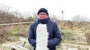 Wettervorhersage von Stefan Kreibohm vom NDR Wetterstudio auf Hiddensee. © Screenshot 