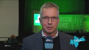 Andreas Schmidt berichtet aus Lübeck. © Screenshot 