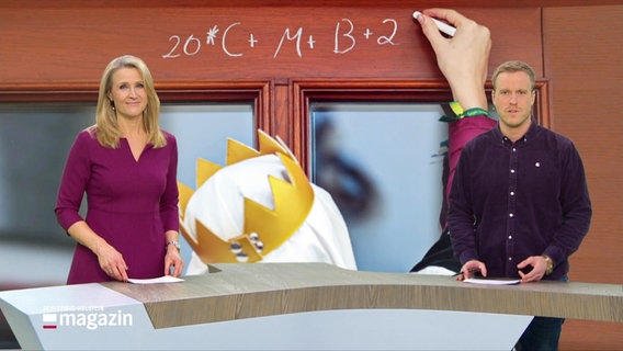 Gabi Lüeße und Henrik Hanses moderieren das Schleswig-Holstein Magazin. © Screenshot 