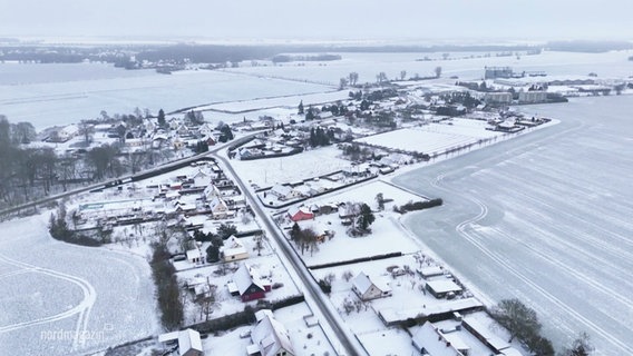 Das Dorf Kruckow von oben. © Screenshot 