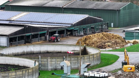 Luftaufnahme Biogasanlage auf dem Gut Dummerstorf. © Screenshot 