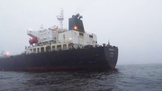 Ein Containerschiff auf hoher See. © Screenshot 