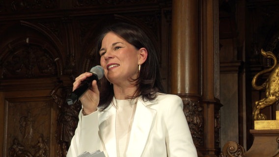 Annalena Baerbock beim Neujahrsempfang der Grünen im rathaus. © Screenshot 