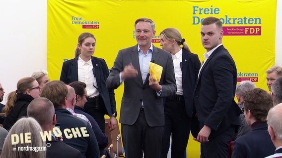 Christian Lindner bei einer Wahlkampfveranstaltung. © Screenshot 