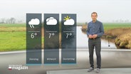 Diplom-Meteorologe Meeno Schrader spricht den Wetterbericht. © Screenshot 