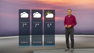 Diplom-Meteorologe Meeno Schrader spricht den Wetterbericht. © Screenshot 