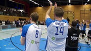 Das Volleyball-Team in der Strelitzhalle. © Screenshot 