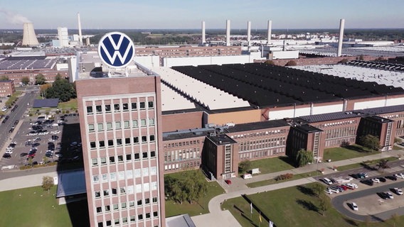 Blick auf das VW-Werk in Wolfsburg. © Screenshot 