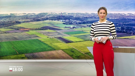 Eva Diederich moderiert Schleswig-Holstein um 18.00 Uhr. © Screenshot 