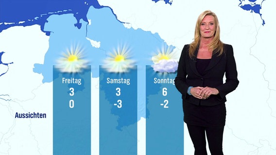 Claudia Kleinert moderiert das Wetter. © Screenshot 