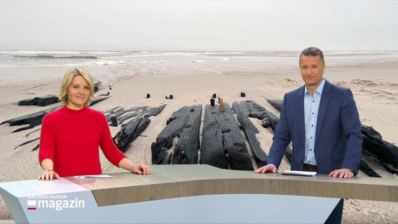 Marie-Luise Bram und Gerrit Derkowski moderieren das Schleswig-Holstein Magazin um 19:30 Uhr. © Screenshot 