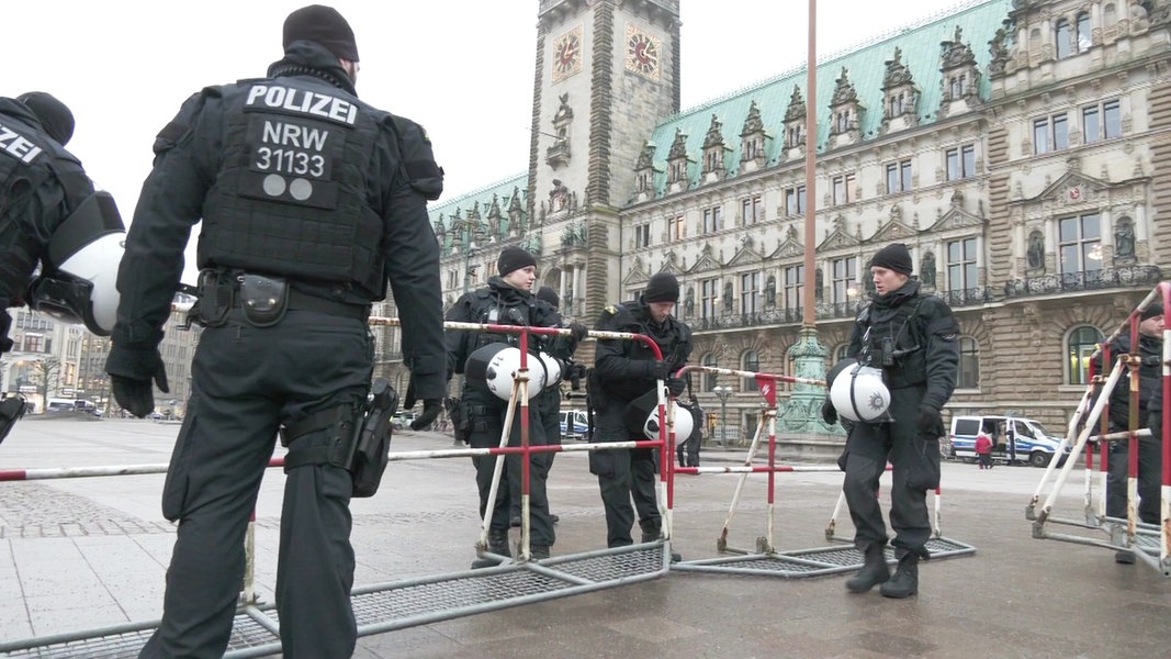 Weidel in Hamburg: Hunderte Demonstranten – Polizei sperrt Rathausmarkt