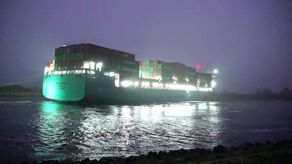 Das Containerschiff Eco Levant © Screenshot 