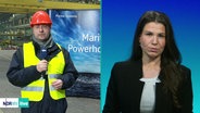 NDR MV Live mit Reporter Christoph Kümmritz und Eva Maria Guhl. © Screenshot 