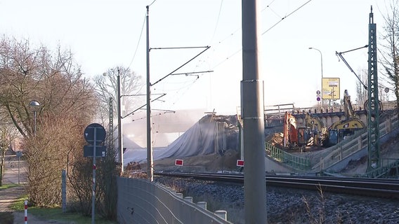 Die gesprengte Brücke in Waren © Screenshot 