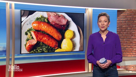 Christina von Saß im Studio von Hallo Niedersachsen. © Screenshot 